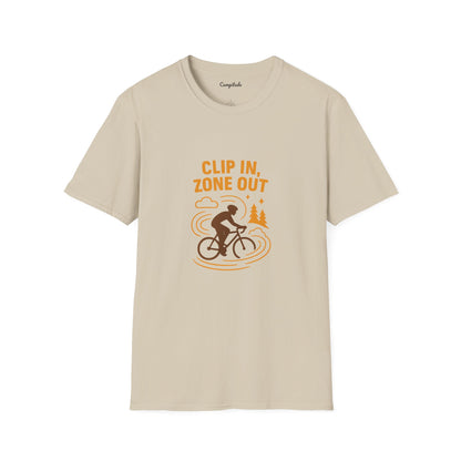 Unisex T-Shirt - Cyclist Clip in, Zone Out