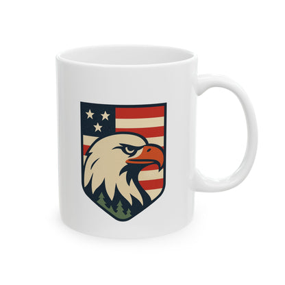 Ceramic Coffee Mug - Patriotic Liberty & Eagle