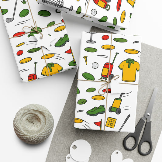 Eco-Friendly Disc-Golf Themed Gift Wrap Paper