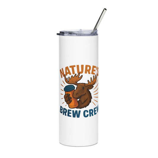 Stainless Steel Tumbler - Nature's Brew Crew, 20oz (Moose)