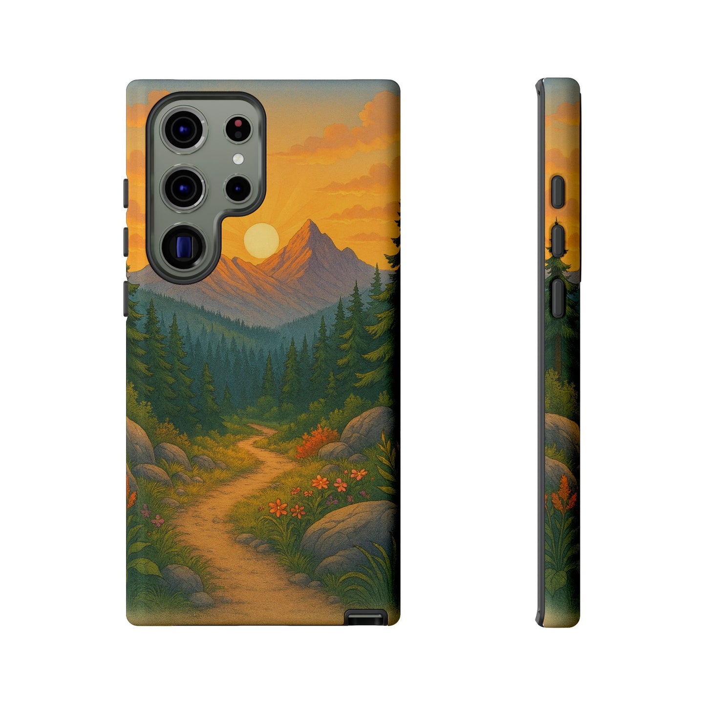 Tough Phone Case - Sunset Mountain Design