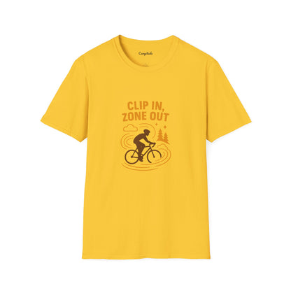 Unisex T-Shirt - Cyclist Clip in, Zone Out