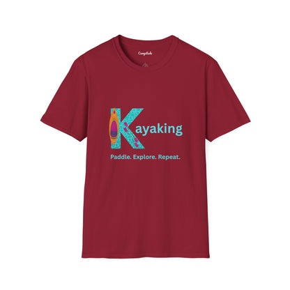 Unisex T-Shirt - Kayak, Paddle, Explore, Repeat