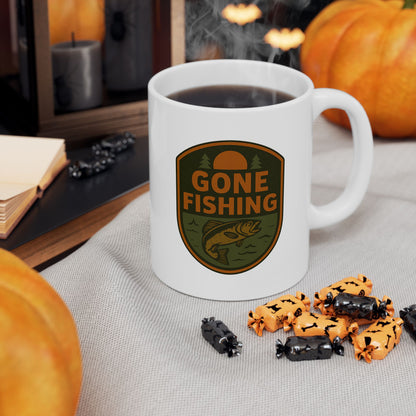 Ceramic Coffee Mug - Gone Fishing