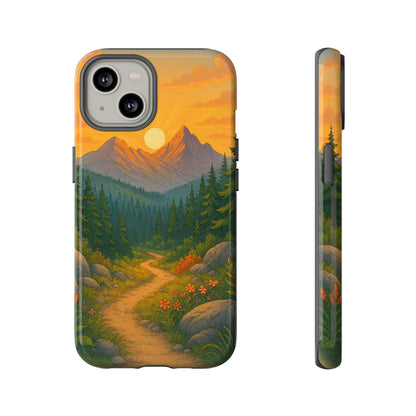 Tough Phone Case - Sunset Mountain Design