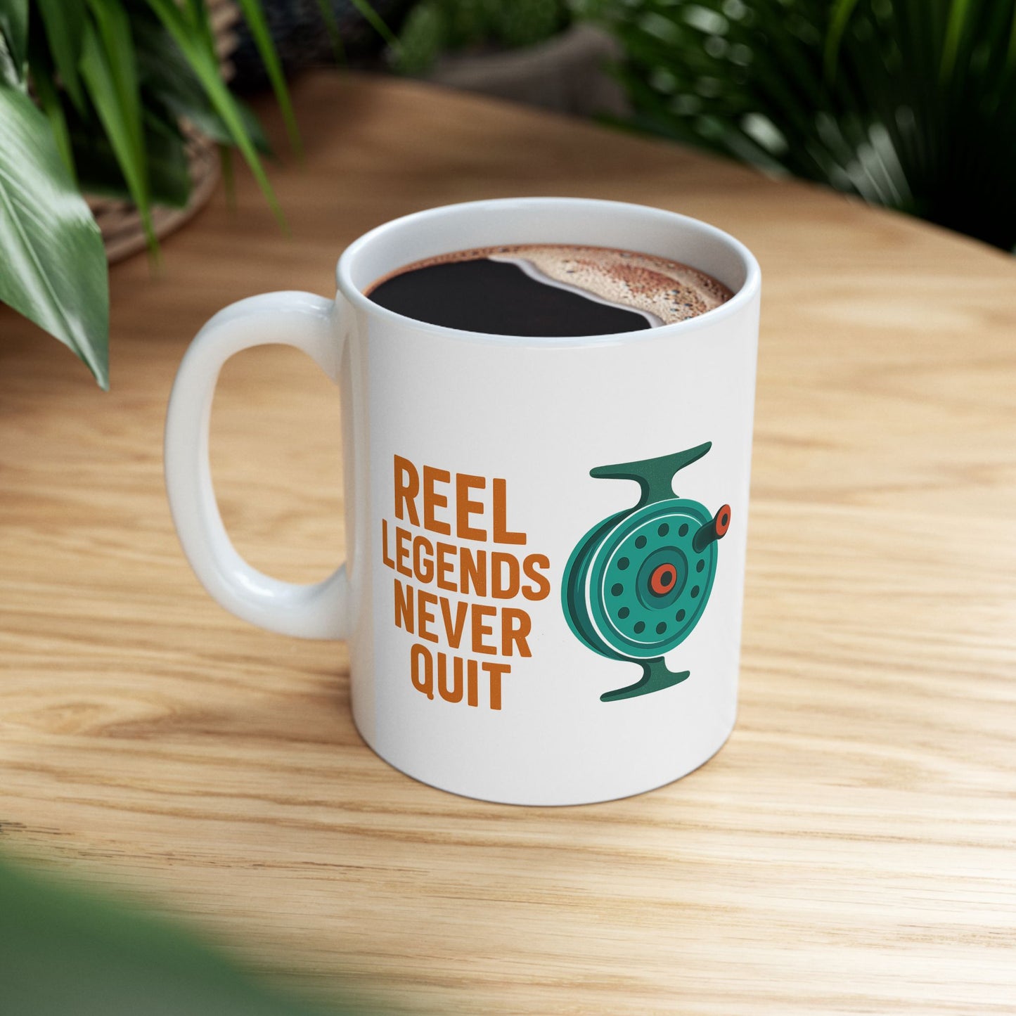Ceramic Coffee Mug - Reel Legends Never Quit