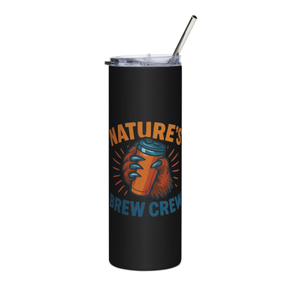Stainless Steel Tumbler - Nature's Brew Crew , 20oz (Bear Claw)