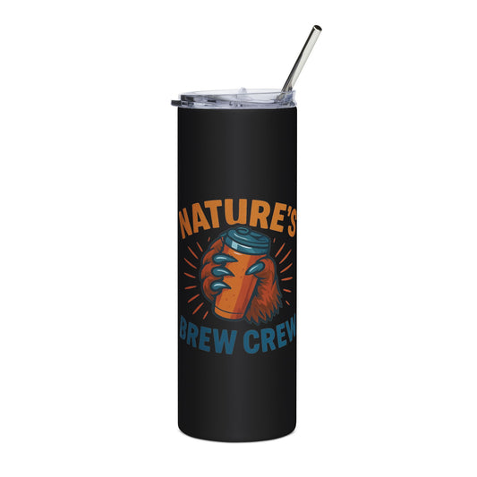 Stainless Steel Tumbler - Nature's Brew Crew , 20oz (Bear Claw)