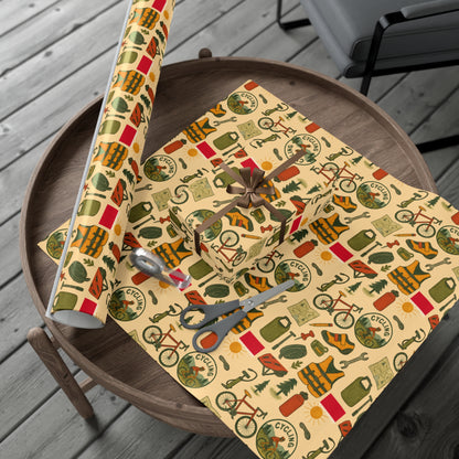Eco-Friendly Bicycling-Themed Gift Wrap Paper