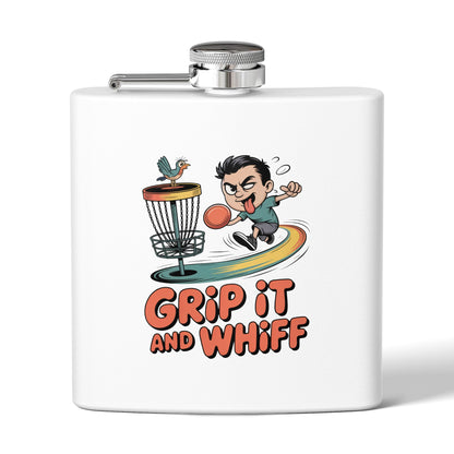 Disc Golf Flask -  Fun Grip It and Whiff Design