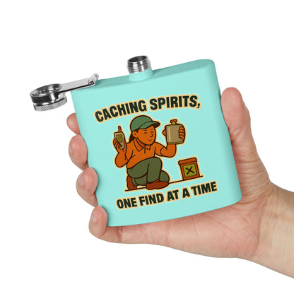 Geocache Flask -  Caching Spirits, One Find at a Time Design