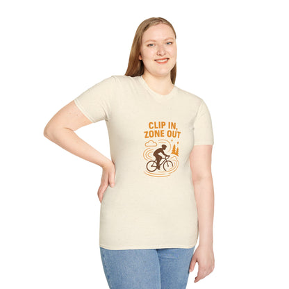 Unisex T-Shirt - Cyclist Clip in, Zone Out