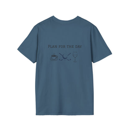 Unisex T-Shirt - Plan for the Day Golf & Wine (2-sided graphic)