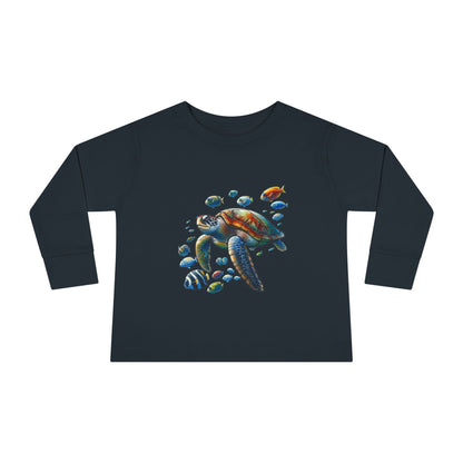Toddler Long Sleeve T-Shirt - Sea Turtle Design